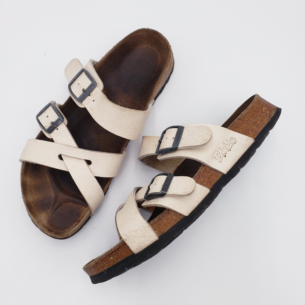 Birkenstock Yao Balance Birko-Flor White Slide Sandals Women's Size EU 37‎ US 6